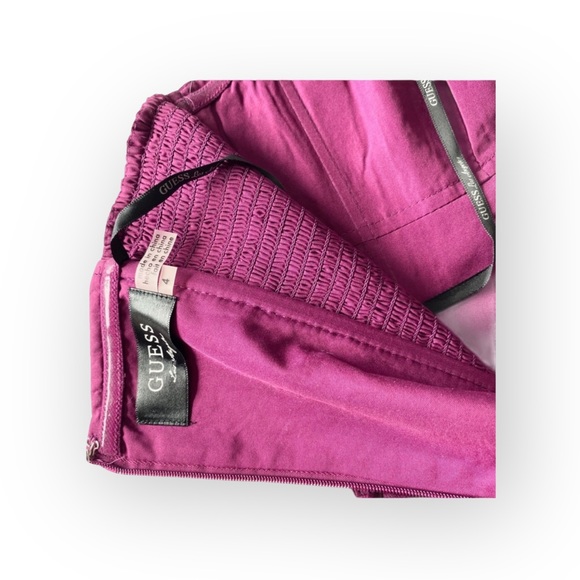 new Guess 𖦹 Chiffon Strapless Polka Dot Cocktail Dress 𖦹 Amethyst Purple 𖦹 4 - Picture 9 of 16